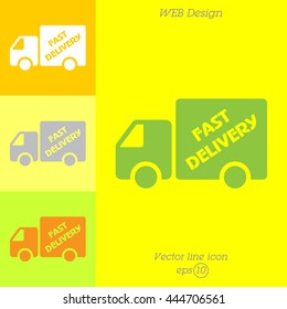 Web line icon. Fast delivery