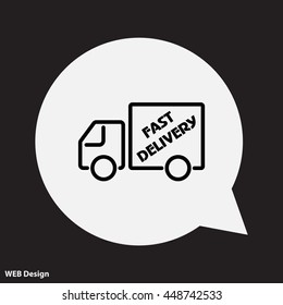 Web line icon. Fast delivery