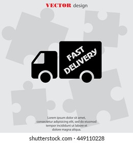 Web line icon. Fast delivery