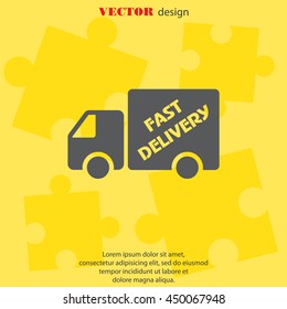 Web line icon. Fast delivery