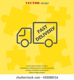 Web line icon. Fast delivery