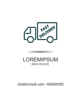 Web line icon. Fast delivery