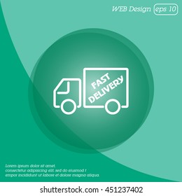 Web line icon. Fast delivery