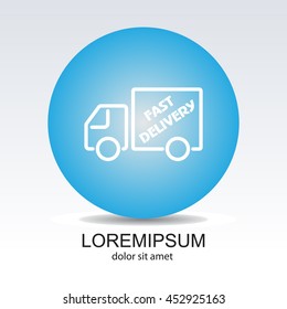 Web line icon. Fast delivery