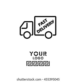 Web line icon. Fast delivery