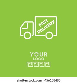 Web line icon. Fast delivery
