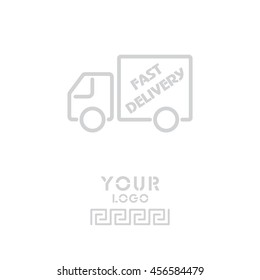 Web line icon. Fast delivery