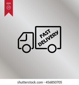 Web line icon. Fast delivery