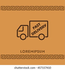 Web line icon. Fast delivery