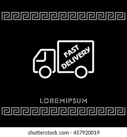 Web line icon. Fast delivery