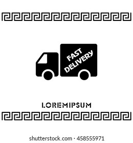 Web line icon. Fast delivery
