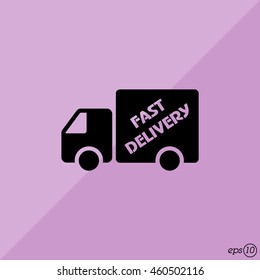Web line icon. Fast delivery