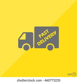 Web line icon. Fast delivery