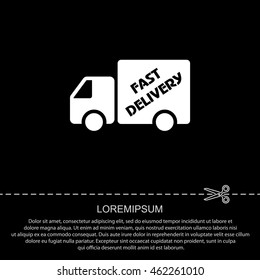 Web line icon. Fast delivery