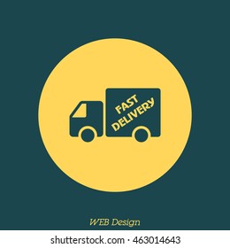 Web line icon. Fast delivery