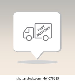 Web line icon. Fast delivery