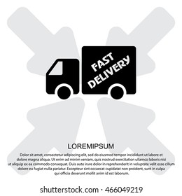Web line icon. Fast delivery