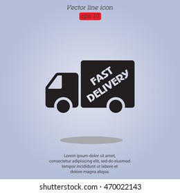 Web line icon. Fast delivery