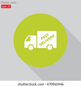 Web line icon. Fast delivery