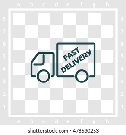 Web line icon. Fast delivery
