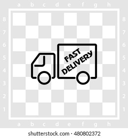 Web line icon. Fast delivery
