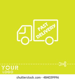 Web line icon. Fast delivery