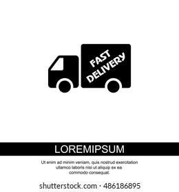 Web line icon. Fast delivery