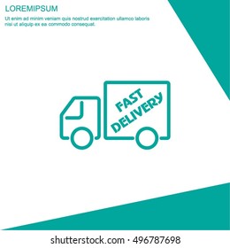 Web line icon. Fast delivery
