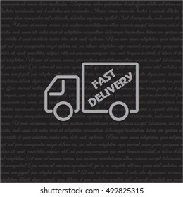 Web line icon. Fast delivery