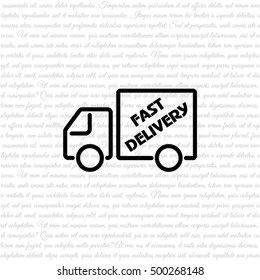 Web line icon. Fast delivery