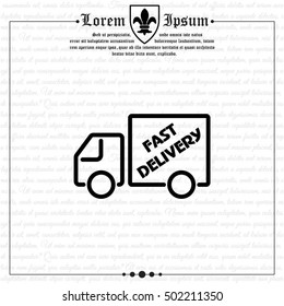 Web line icon. Fast delivery