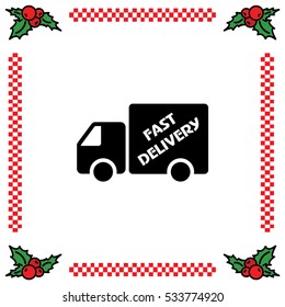Web line icon. Fast delivery