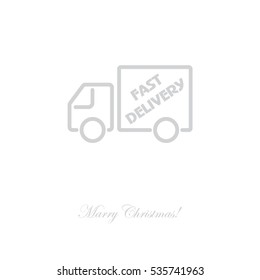 Web line icon. Fast delivery