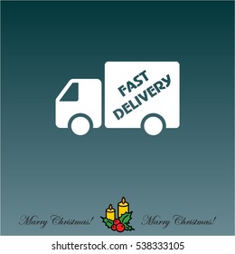 Web line icon. Fast delivery