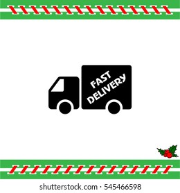 Web line icon. Fast delivery
