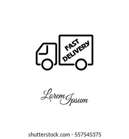 Web line icon. Fast delivery