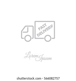 Web line icon. Fast delivery
