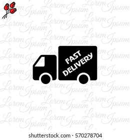 Web line icon. Fast delivery