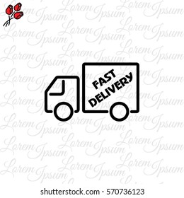 Web line icon. Fast delivery