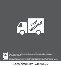 Web line icon. Fast delivery