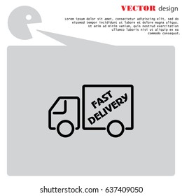 Web line icon. Fast delivery