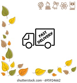 Web line icon. Fast delivery