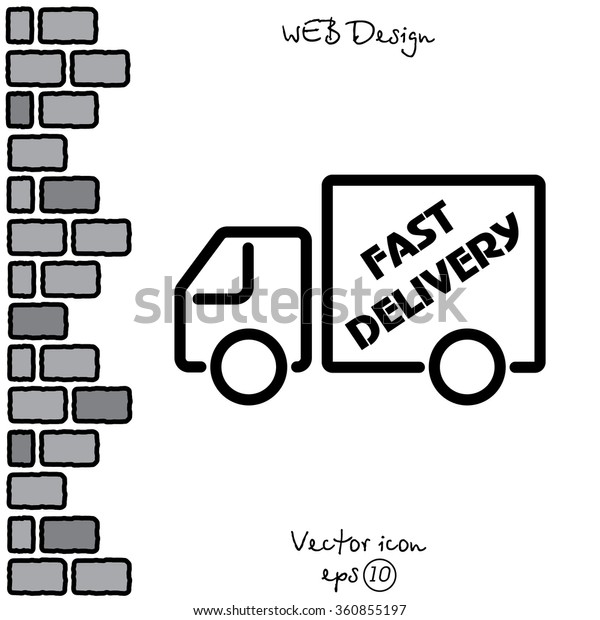 Web line icon. Fast\
delivery