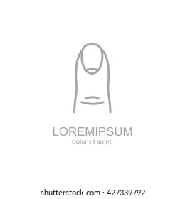 Web line icon. The finger with the nail