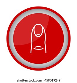 Web line icon. The finger with the nail