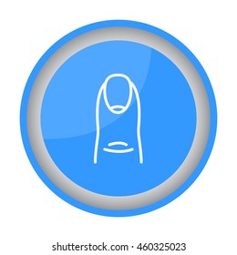Web line icon. The finger with the nail
