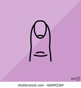 Web line icon. The finger with the nail