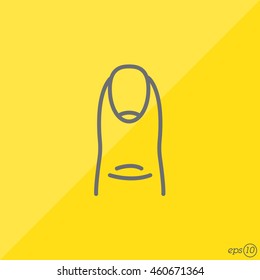 Web line icon. The finger with the nail