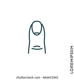 Web line icon. The finger with the nail