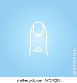 Web line icon. The finger with the nail
